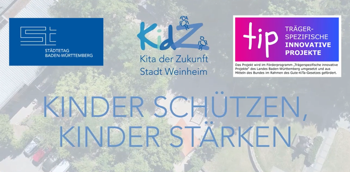 Logos vom Städtetag,Kita der Zukunft und TIP